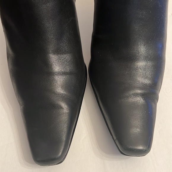 APOSTROPHE FONDA BLACK LEATHER SQUARE TOE ANKLE BOOT SZ 11 - Picture 16 of 16